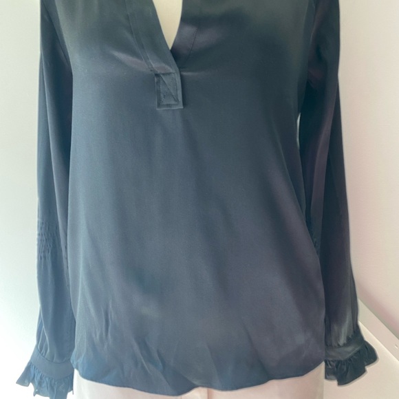 Nili Lotan Esther Silk Chiffon Long Sleeve Blouse - XS - Picture 5 of 12